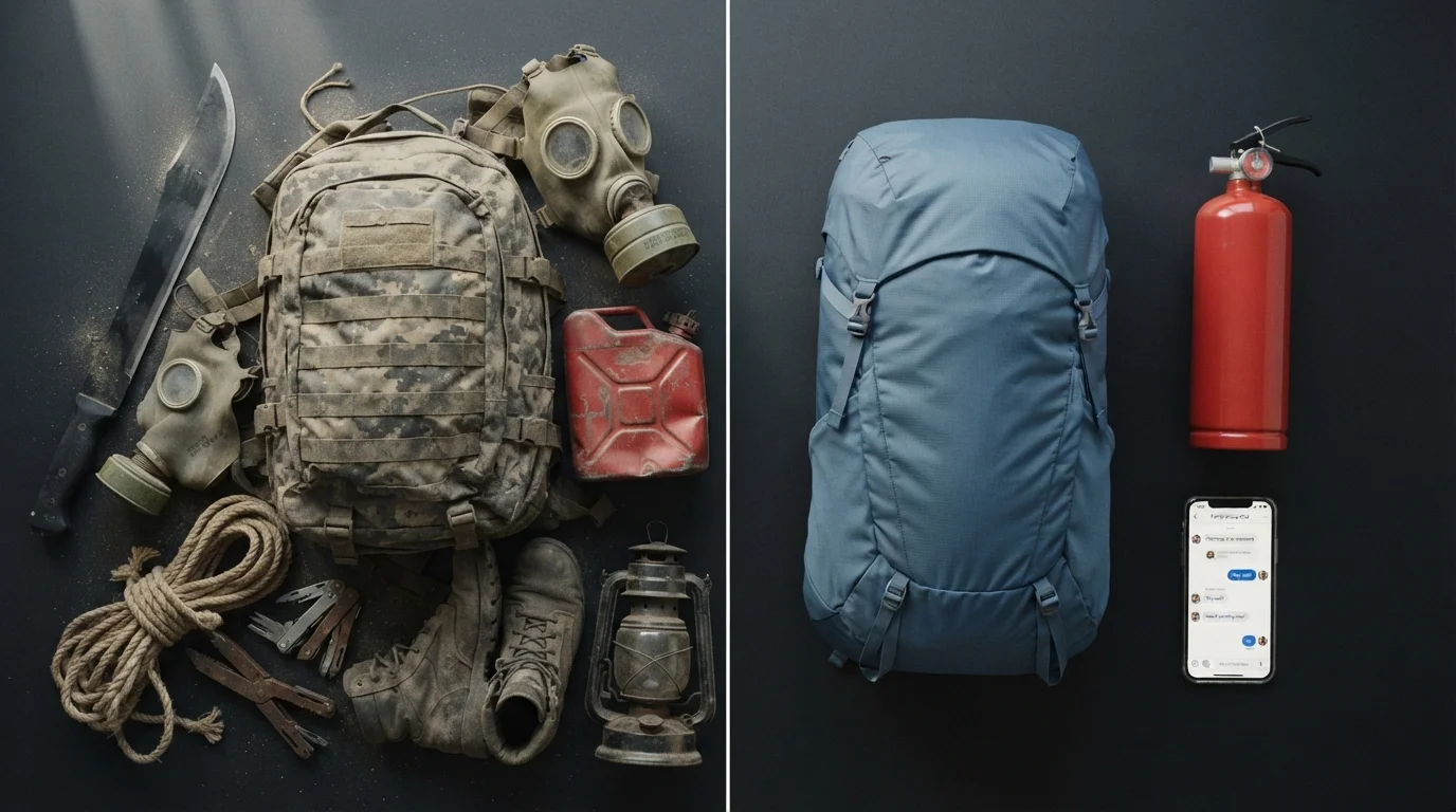 Comparativas de una mochila de película y una realista.