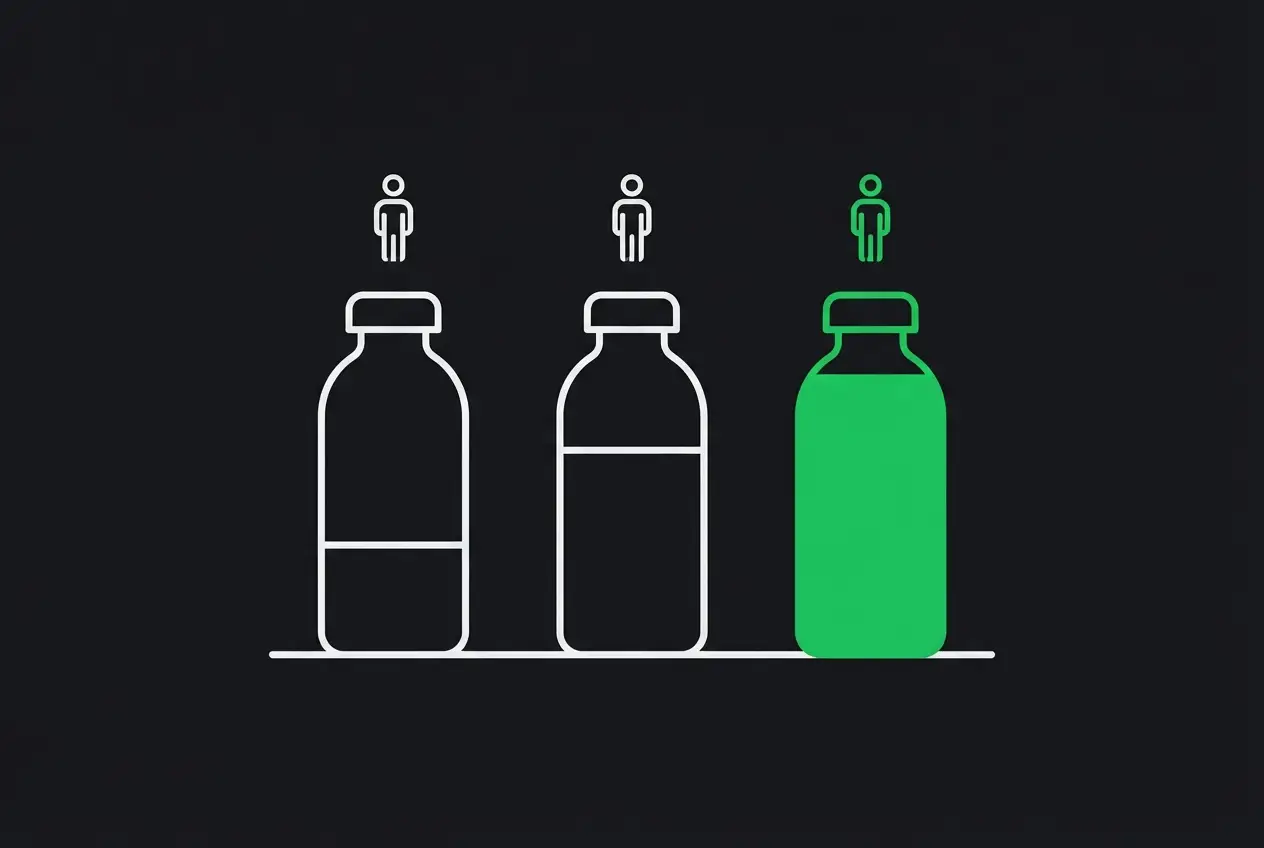 Esquema de los litros de agua por persona y día según cada recomendación oficial